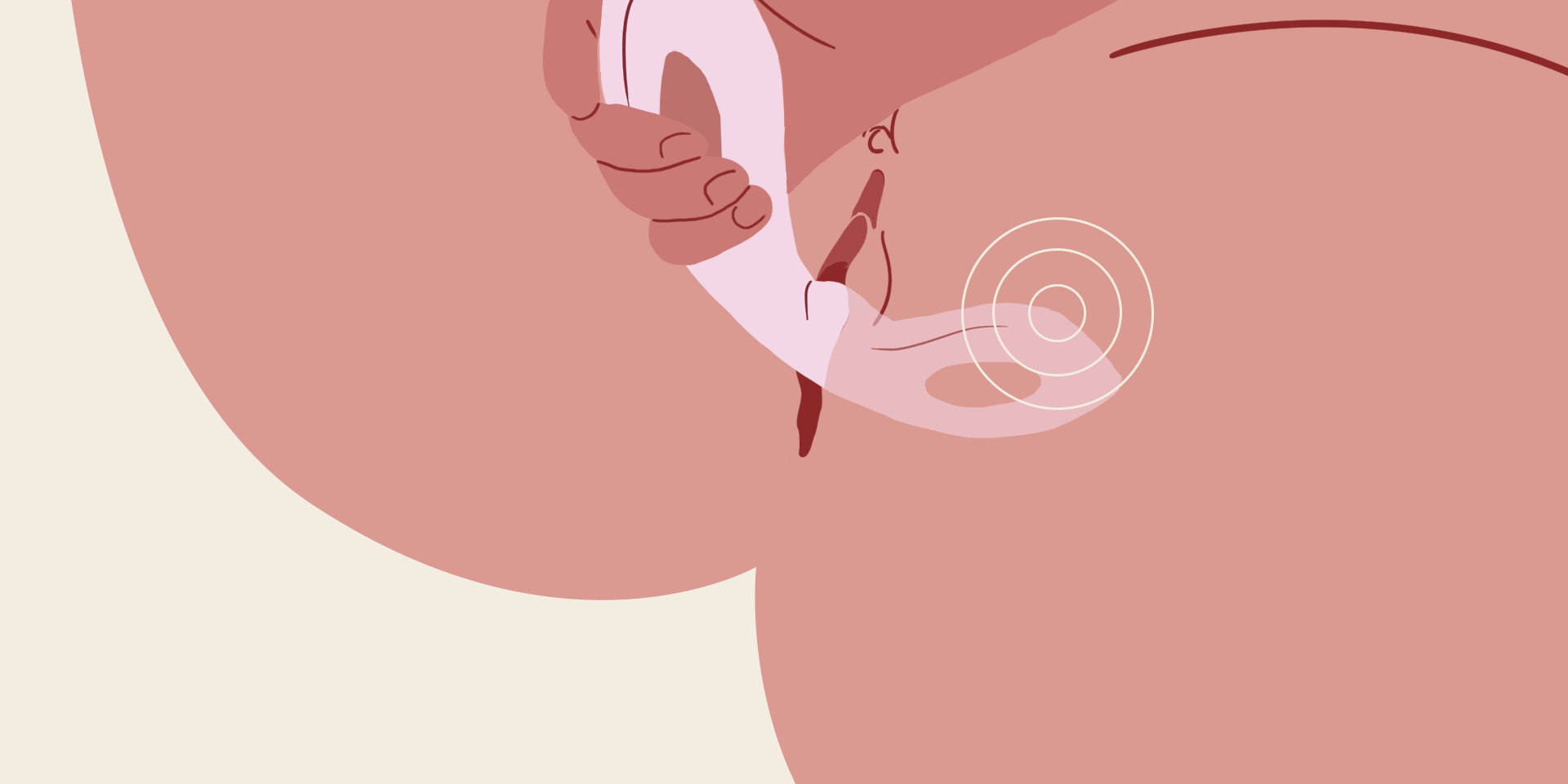 Turn on vibration and gently rock Mobius, letting sensation build internally. Combine rolling and vibration to enjoy soft massage at the vaginal opening.