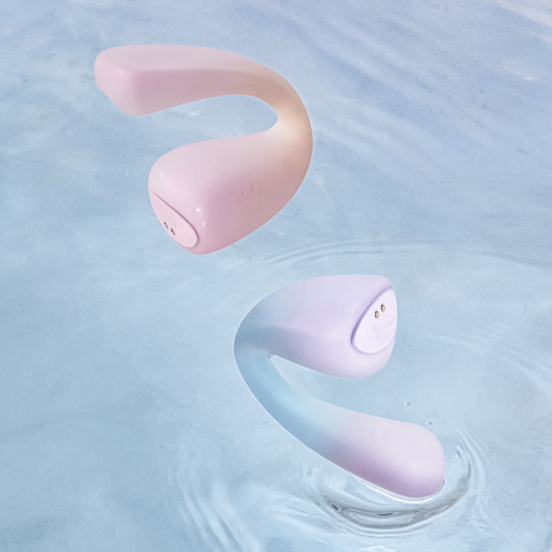 osuga c-tail rotating vibrator with beautifully design, pink and purple vibrator